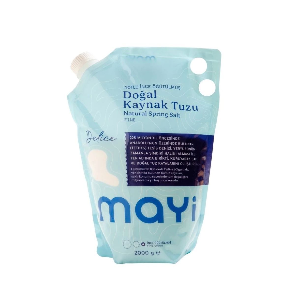 Mayi Öğütülmüş Sofra Tuzu (iyot ilaveli) 2 Kg